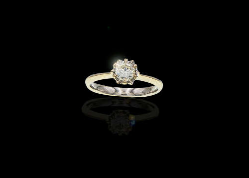 2 grams 18 carat White Gold Diamond Solitaire Ring