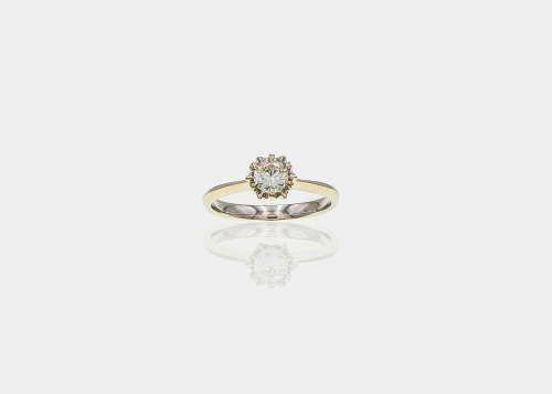 2 grams 18 carat White Gold Diamond Solitaire Ring