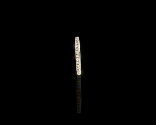 1.7 grams 18 carat Yellow Gold Browns Diamond Half Eternity Ring