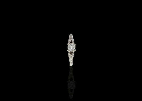 3.6 grams Platinum Diamond Engagement Ring Set