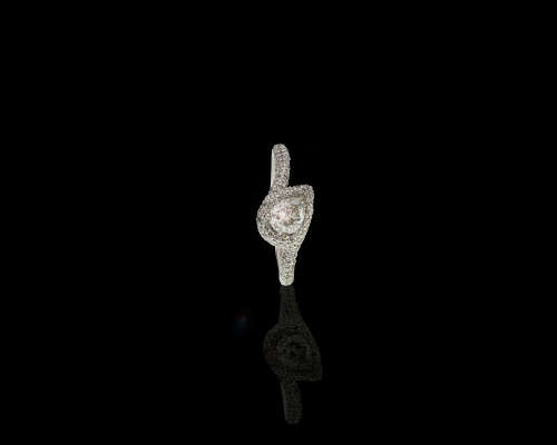 2.1 grams 9 carat White Gold Diamond Engagement Ring