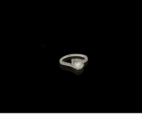 2.1 grams 9 carat White Gold Diamond Engagement Ring