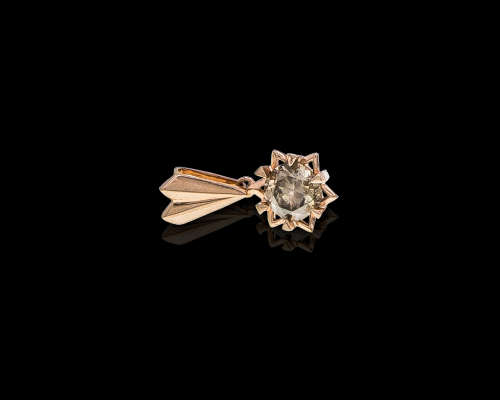1.5 grams 18 carat Rose Gold Fancy Diamond Pendant