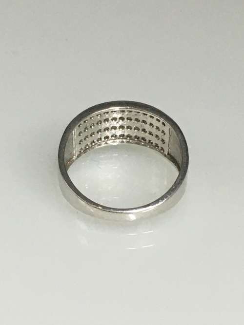 3.7 grams 9 carat White Gold, with Cubic Zirconias