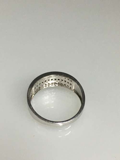 3.6 grams 9 carat White Gold, with Cubic Zirconias