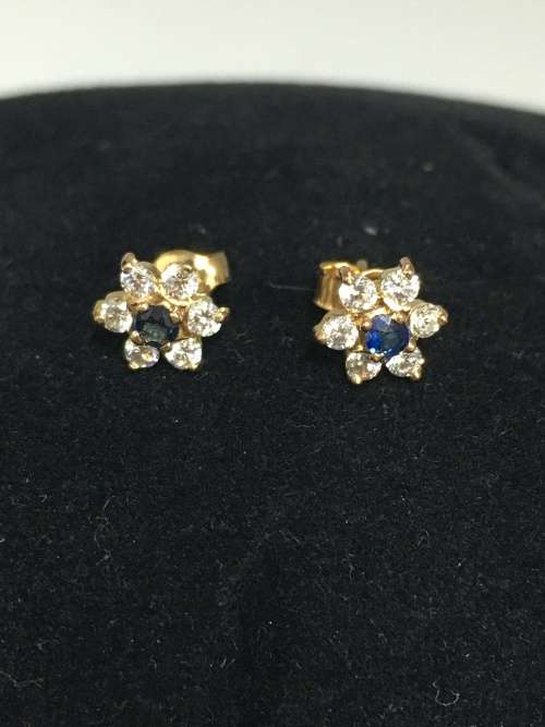 1 gram 9 carat Yellow Gold Cubic Zirconia Studs