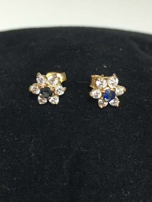 1 gram 9 carat Yellow Gold Cubic Zirconia Studs