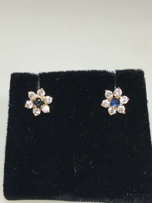 1 gram 9 carat Yellow Gold Cubic Zirconia Studs