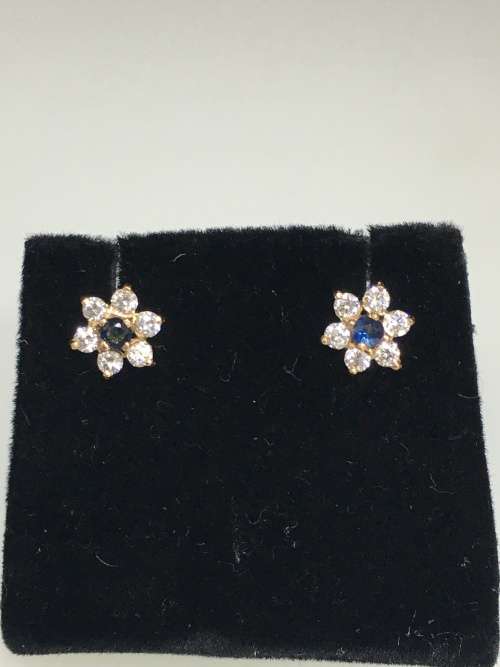 1 gram 9 carat Yellow Gold Cubic Zirconia Studs