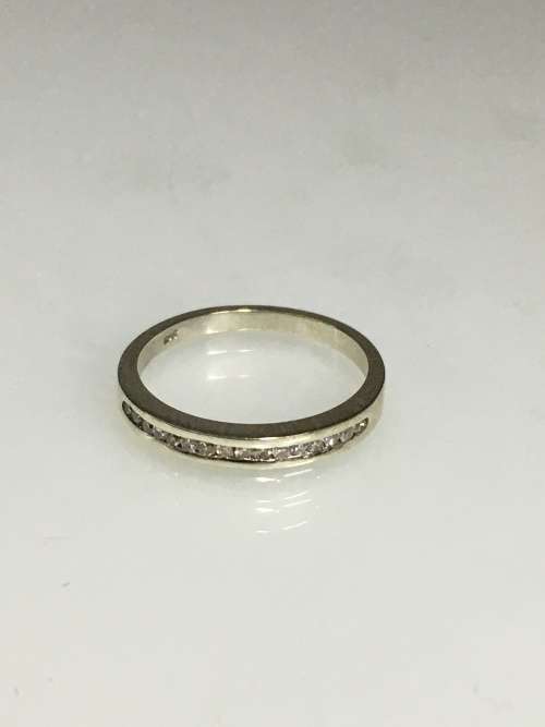 2.1 grams 9 carat White Gold  Diamond Half Eternity Ring (there are 2 of these CI0001538-1)