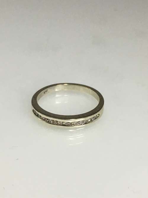 2.1 grams 9 carat White Gold  Diamond Half Eternity Ring (there are 2 of these CI0001538-1)