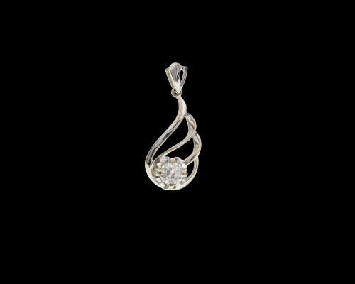 2.2 grams 18 carat White Gold Diamond Pendant