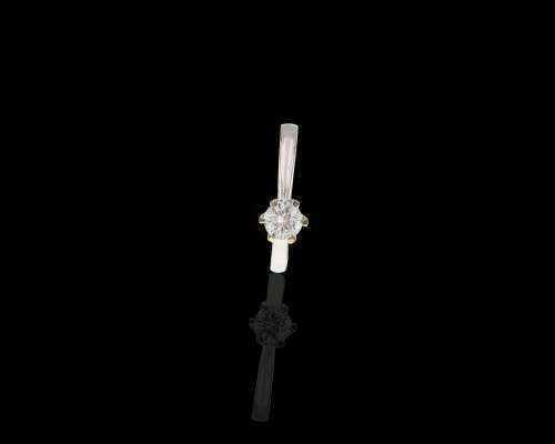2.5 grams 18 carat White Gold Diamond Solitaire Ring