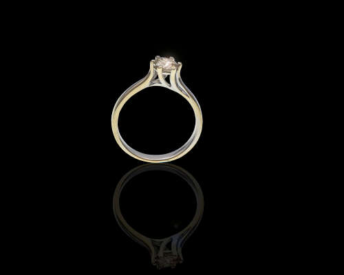 2.9 grams 18 carat White Gold Diamond Solitaire Ring
