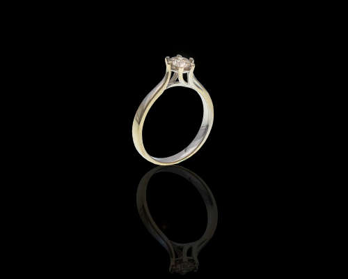 2.9 grams 18 carat White Gold Diamond Solitaire Ring