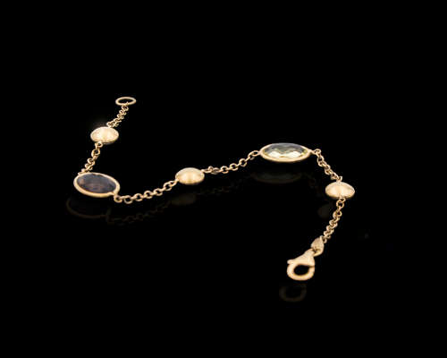 4.5 grams 9 carat Yellow Gold Semi Precious Stone Bracelet