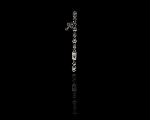 13.5 grams 18 carat Black Gold Diamond Rosary Bracelet