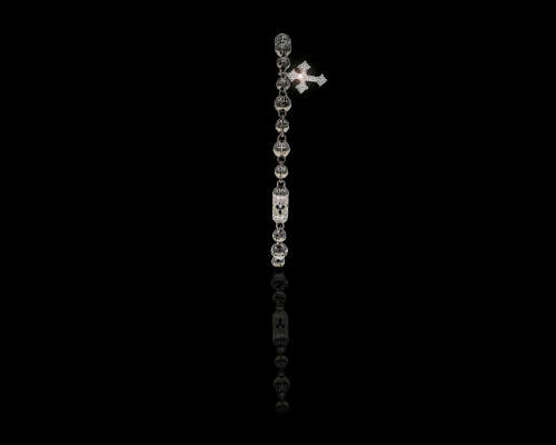 13.5 grams 18 carat Black Gold Diamond Rosary Bracelet