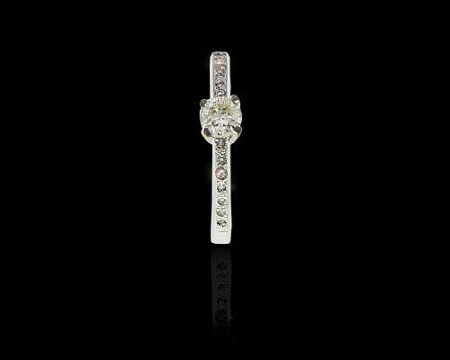 1.7 grams 9 carat White Gold Diamond Engagement Ring