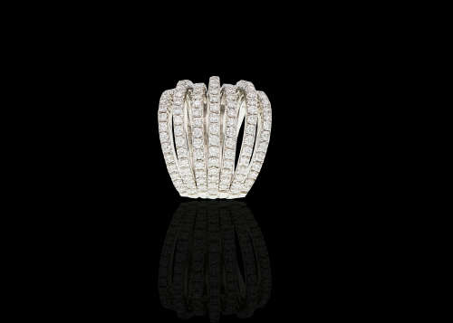 14.2 grams 18 carat White Diamond Diamond Cluster Eternity Ring