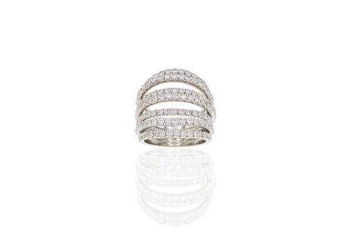 14.2 grams 18 carat White Diamond Diamond Cluster Eternity Ring