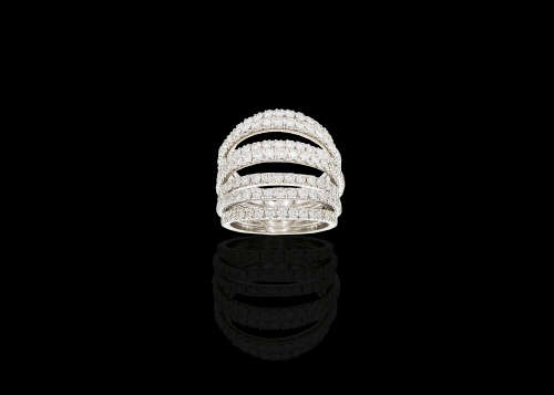 14.2 grams 18 carat White Diamond Diamond Cluster Eternity Ring