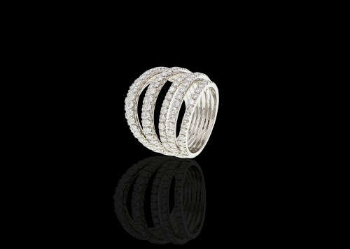14.2 grams 18 carat White Diamond Diamond Cluster Eternity Ring