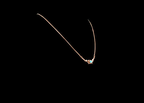 14ct (4.75gr) rose gold Cabochon Turquoise pendant necklace