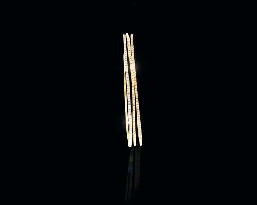 Spectacular Three Colour Gold Diamond Bangles