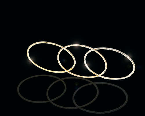 Spectacular Three Colour Gold Diamond Bangles