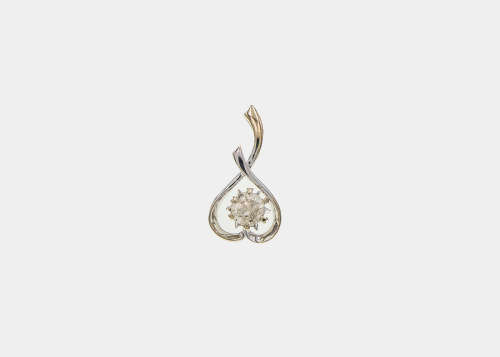Classy White Gold Diamond Pendant