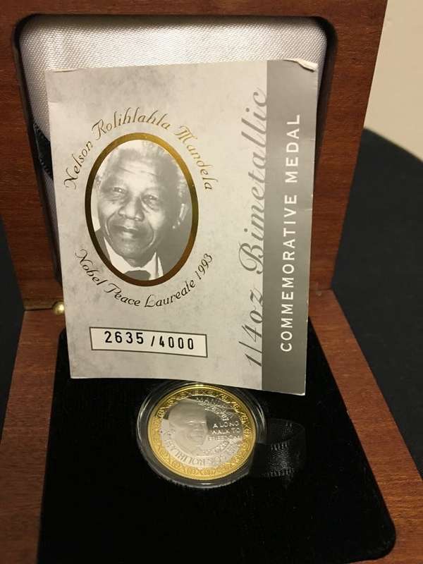 1/4 oz bimetalic commemorative medal