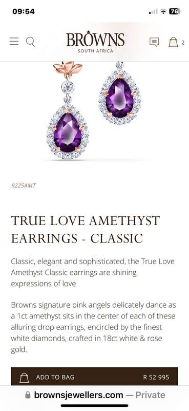 BROWNS true love jewelry set