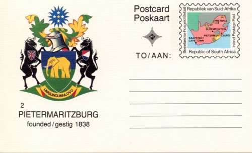 South Africa - 1991 Inland Postcard #2 Pietermaritzburg