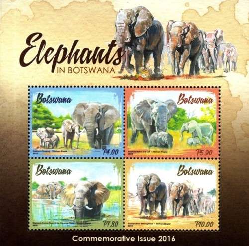 Botswana - 2016 Elephants MS MNH