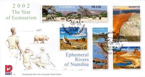 Namibia - 2002 Ephemeral Rivers FDC 3.34