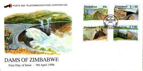 Zimbabwe - 1996 Dams FDC SG 924-927
