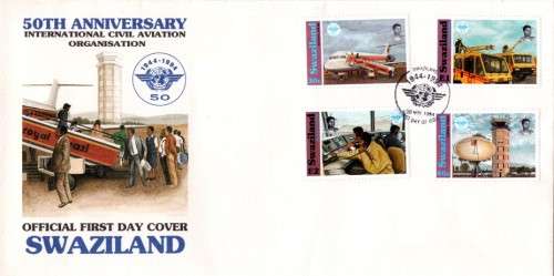 Swaziland - 1994 50th Anniversary of ICAO FDC SG 642-645