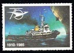 South Africa - 1985 75th Anniversary of SATS Label #9 Tugboat MNH