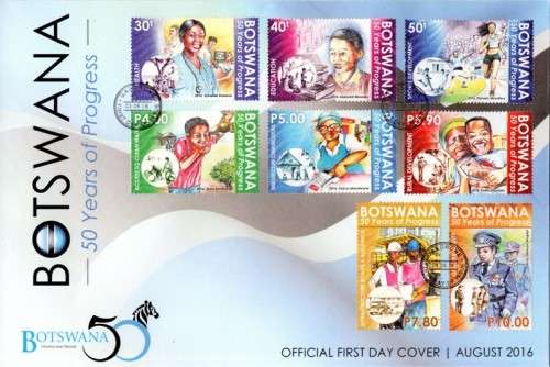 Botswana - 2016 50 Years of Progress FDC
