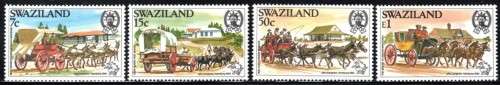 Swaziland - 1984 UPU Congress Mail Coaches Set MNH SG 453-456