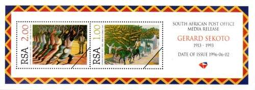 South Africa - 1996 Gerard Sekoto Set Media Release MNH