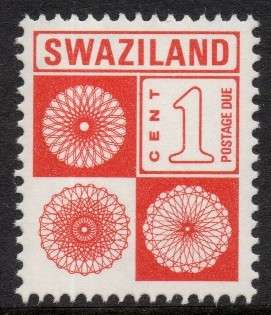 Swaziland - 1985 Postage Due 1c brown-red MNH SG D19a