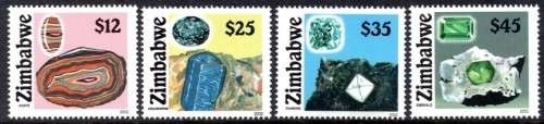 Zimbabwe - 2002 Gemstones Set MNH SG 1079-1082