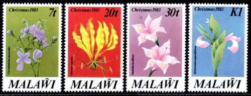 Malawi - 1983 Christmas Flowers Set MNH SG 684-687