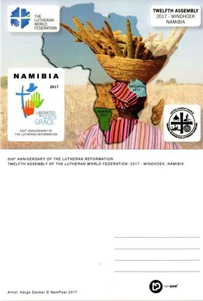 Namibia - 2017 500th Anniversary of Lutheran Reformation Postcard