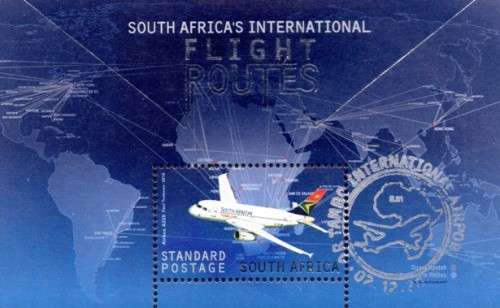 South Africa - 2016 SAA International Flight Routes MS Used