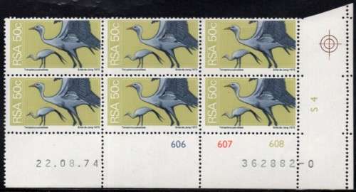 South Africa - 1974 2nd Definitive 50c Control Block (1974.08.22) MNH SACC 373