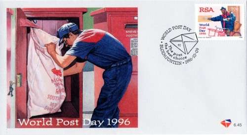 South Africa - 1996 World Post Day FDC 6.45