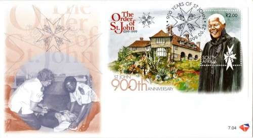 South Africa - 1999 900th Anniversary of Order of St John Mandela FDC 7.04